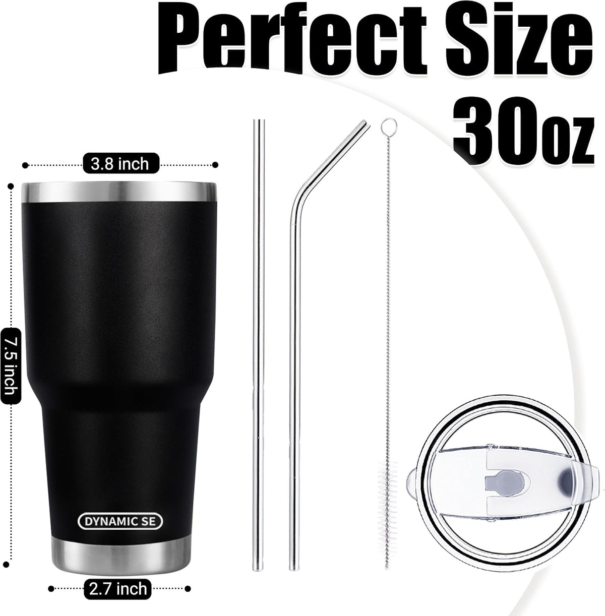 D·S 30oz Yellow Tumbler Double Wall Vacuum Insulated Travel Coffee Mug