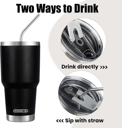 D·S 30oz Yellow Tumbler Double Wall Vacuum Insulated Travel Coffee Mug