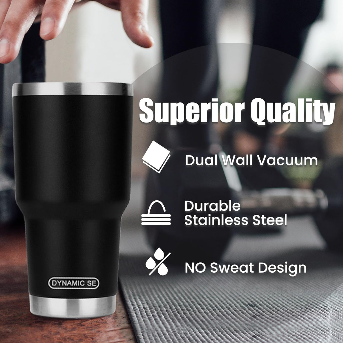D·S 30oz Yellow Tumbler Double Wall Vacuum Insulated Travel Coffee Mug