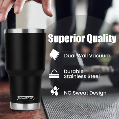 D·S 30oz Yellow Tumbler Double Wall Vacuum Insulated Travel Coffee Mug