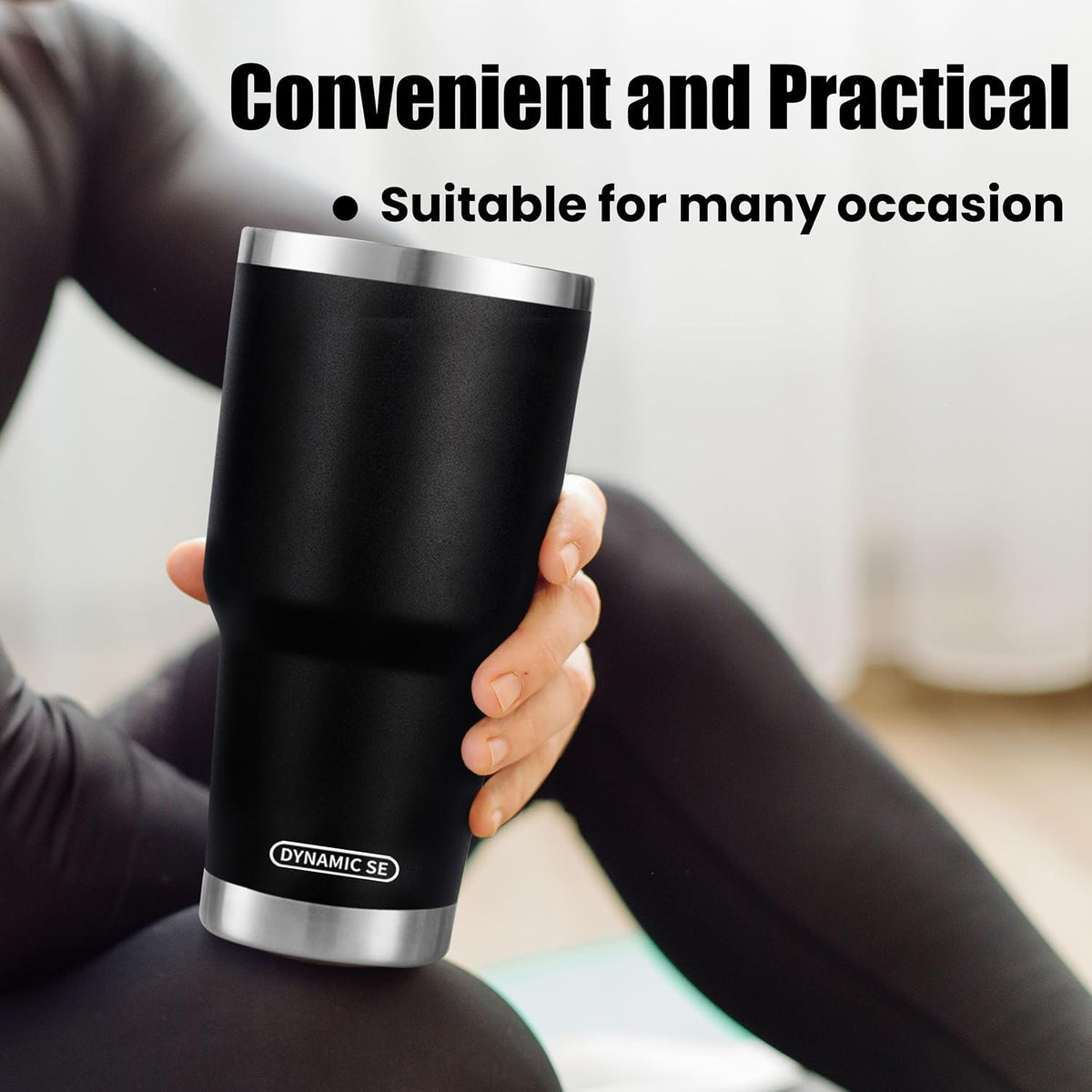 D·S 30oz Yellow Tumbler Double Wall Vacuum Insulated Travel Coffee Mug