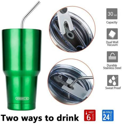 D·S 30oz Yellow Tumbler Double Wall Vacuum Insulated Travel Coffee Mug
