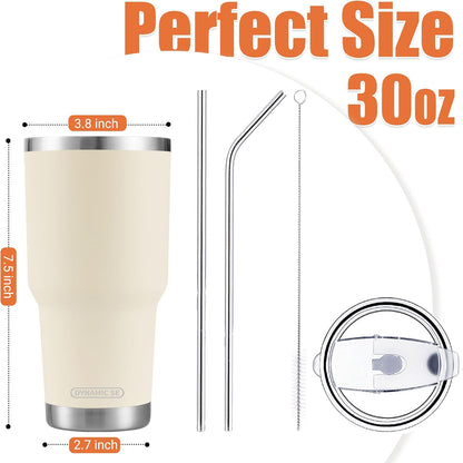 D·S 30oz Yellow Tumbler Double Wall Vacuum Insulated Travel Coffee Mug