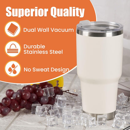 D·S 30oz Yellow Tumbler Double Wall Vacuum Insulated Travel Coffee Mug