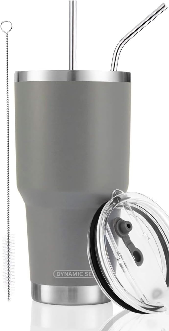 D·S 30oz Yellow Tumbler Double Wall Vacuum Insulated Travel Coffee Mug