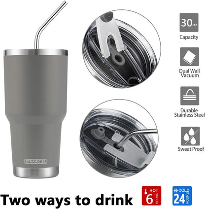D·S 30oz Yellow Tumbler Double Wall Vacuum Insulated Travel Coffee Mug