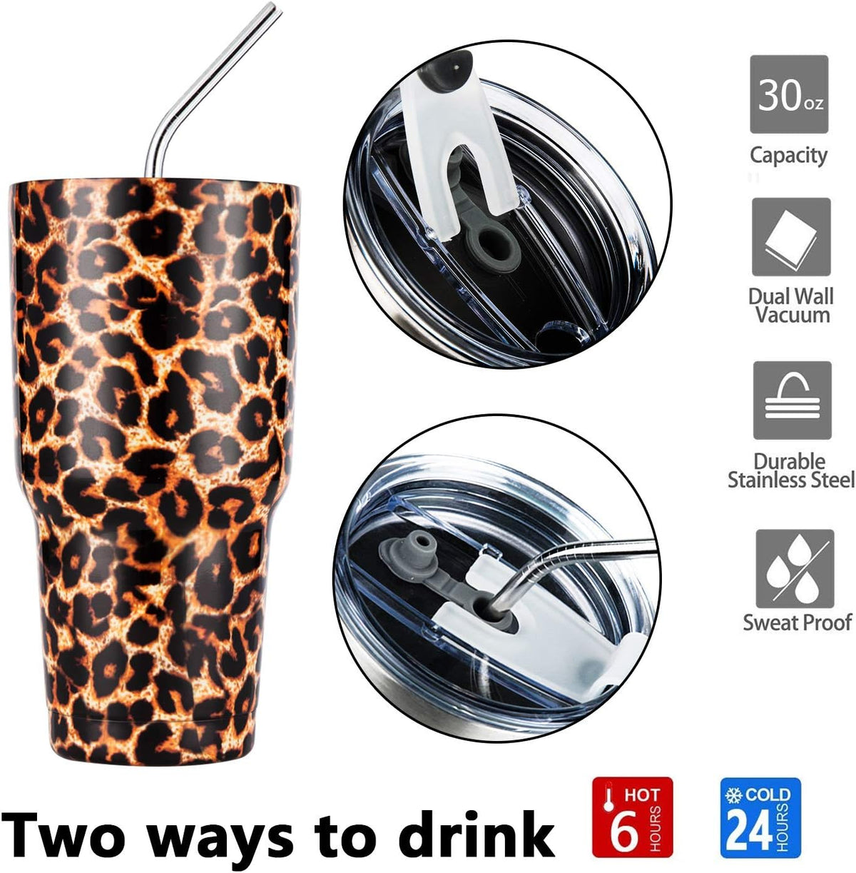 D·S 30oz Yellow Tumbler Double Wall Vacuum Insulated Travel Coffee Mug