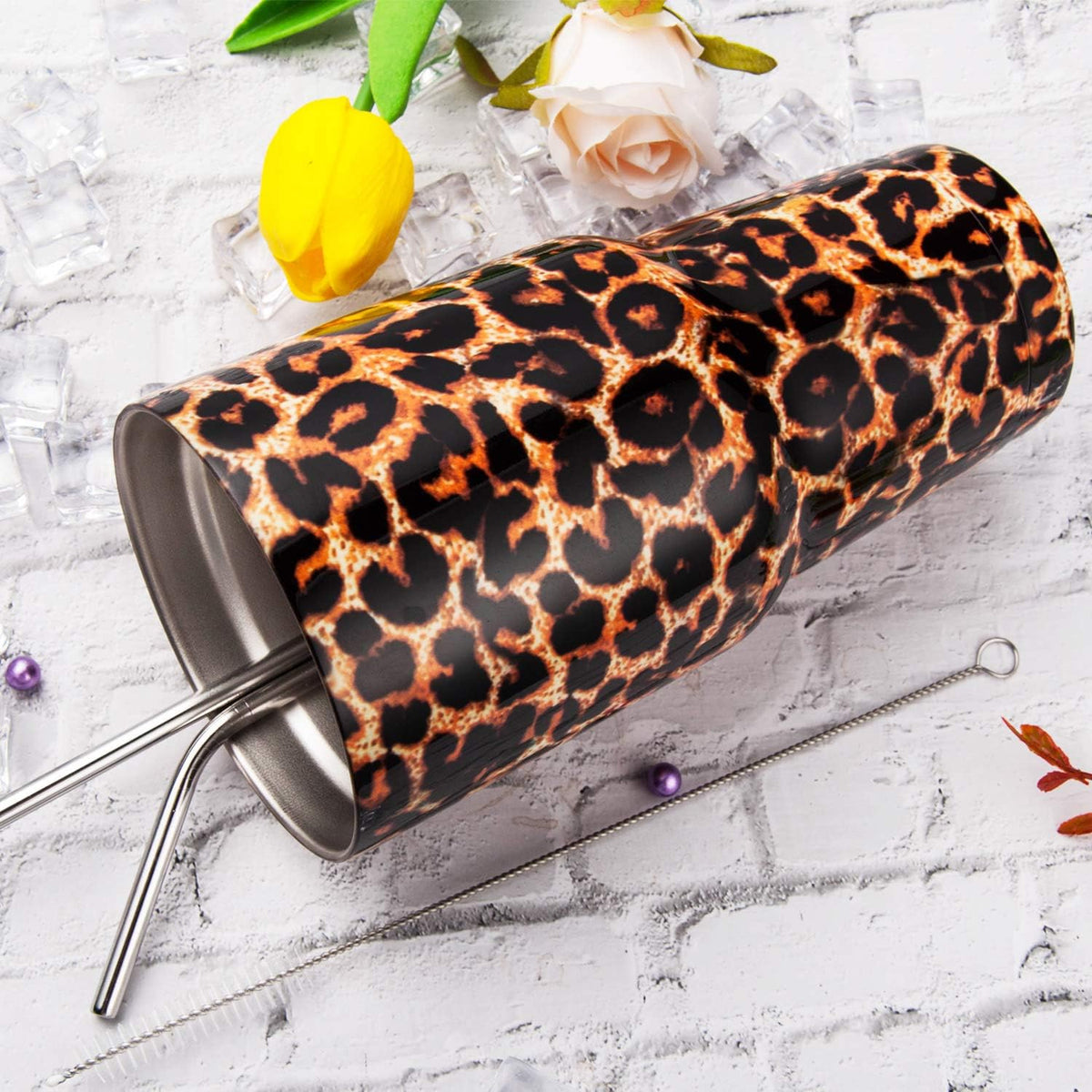 D·S 30oz Yellow Tumbler Double Wall Vacuum Insulated Travel Coffee Mug