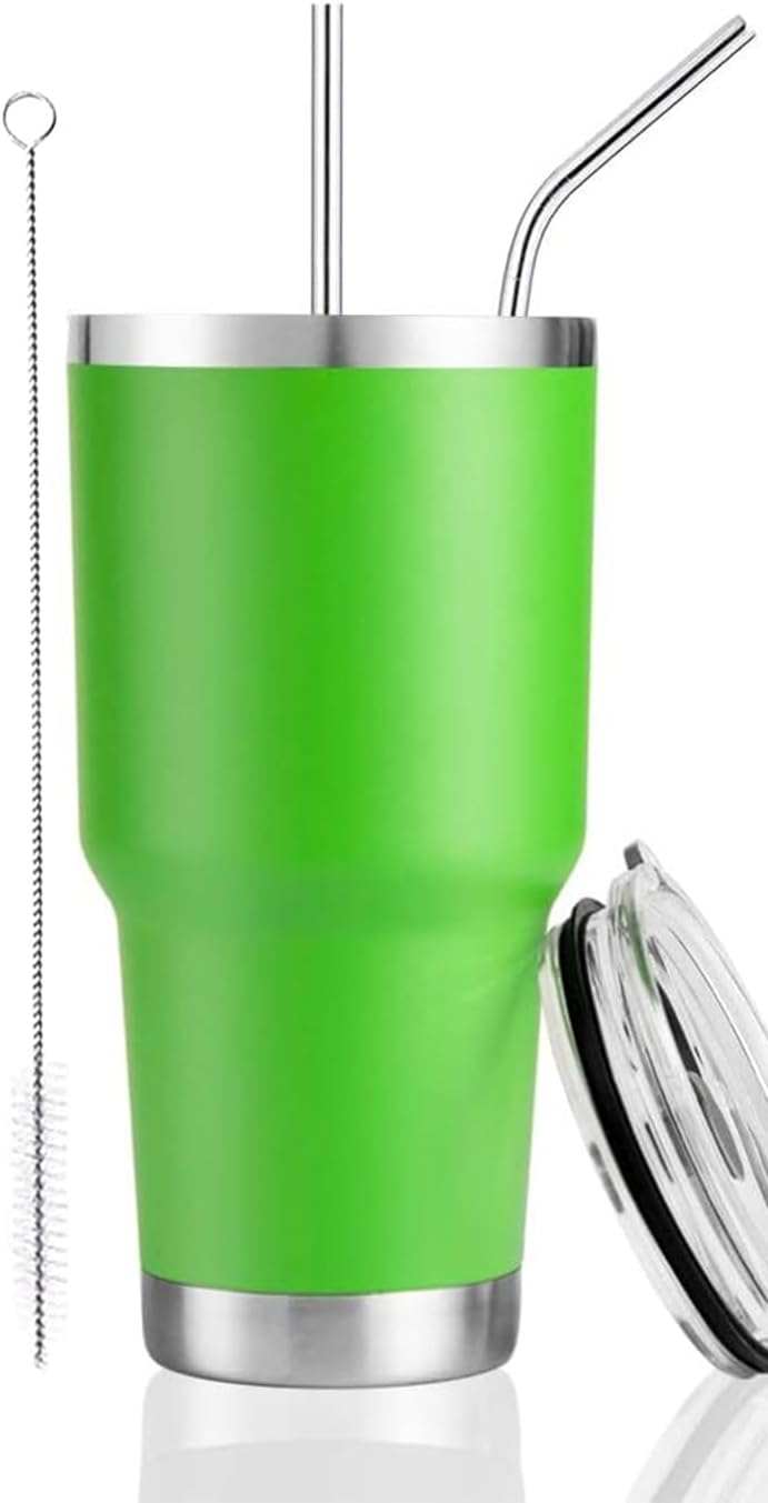 D·S 30oz Yellow Tumbler Double Wall Vacuum Insulated Travel Coffee Mug