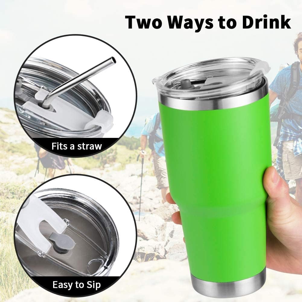 D·S 30oz Yellow Tumbler Double Wall Vacuum Insulated Travel Coffee Mug