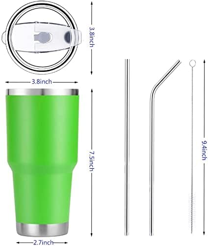 D·S 30oz Yellow Tumbler Double Wall Vacuum Insulated Travel Coffee Mug