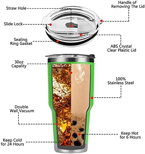 D·S 30oz Yellow Tumbler Double Wall Vacuum Insulated Travel Coffee Mug