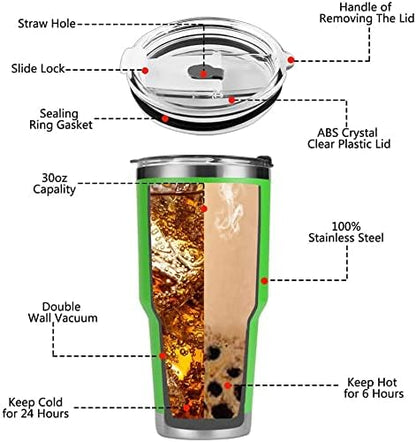 D·S 30oz Yellow Tumbler Double Wall Vacuum Insulated Travel Coffee Mug