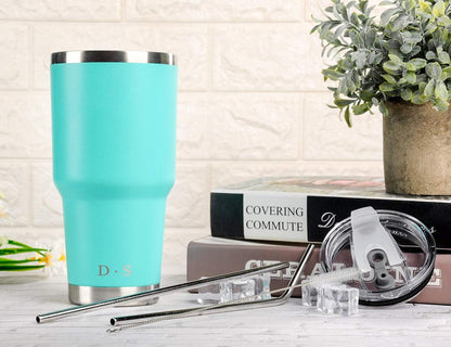 D·S 30oz Yellow Tumbler Double Wall Vacuum Insulated Travel Coffee Mug