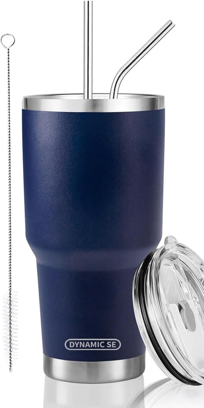 D·S 30oz Yellow Tumbler Double Wall Vacuum Insulated Travel Coffee Mug
