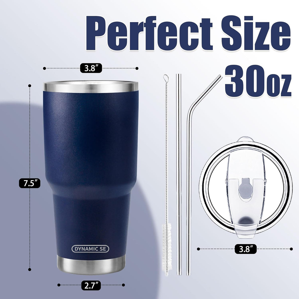 D·S 30oz Yellow Tumbler Double Wall Vacuum Insulated Travel Coffee Mug