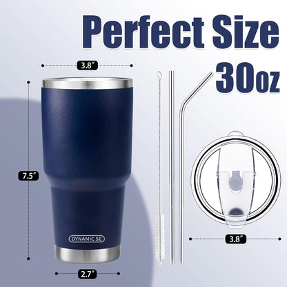 D·S 30oz Yellow Tumbler Double Wall Vacuum Insulated Travel Coffee Mug