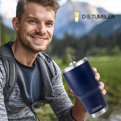 D·S 30oz Yellow Tumbler Double Wall Vacuum Insulated Travel Coffee Mug