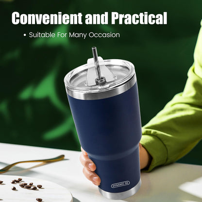 D·S 30oz Yellow Tumbler Double Wall Vacuum Insulated Travel Coffee Mug