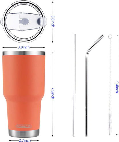 D·S 30oz Yellow Tumbler Double Wall Vacuum Insulated Travel Coffee Mug