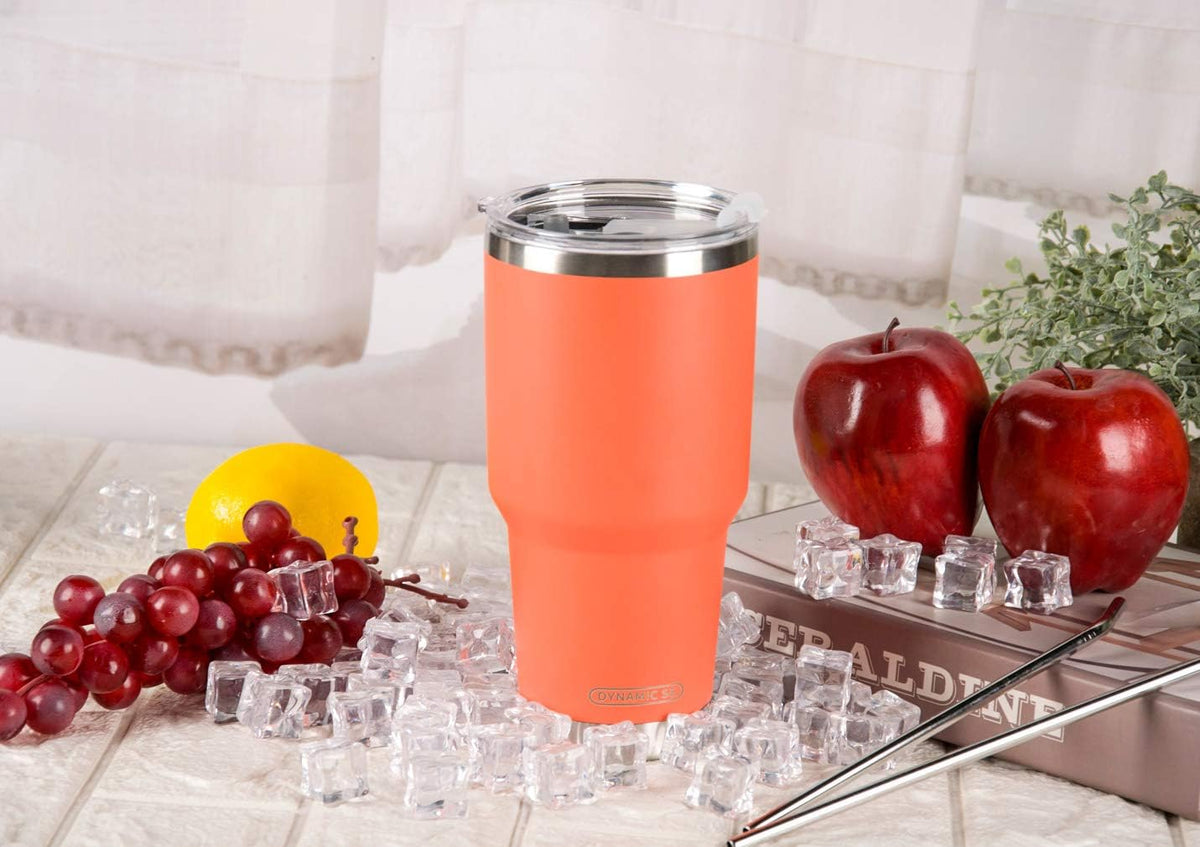D·S 30oz Yellow Tumbler Double Wall Vacuum Insulated Travel Coffee Mug