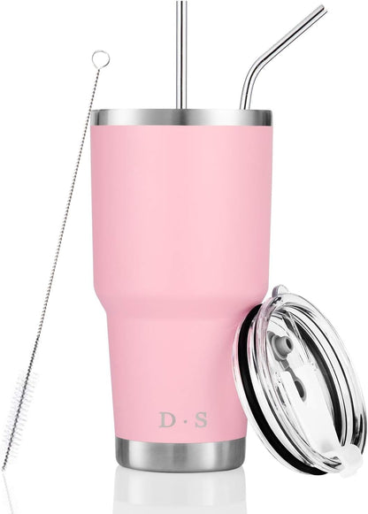D·S 30oz Yellow Tumbler Double Wall Vacuum Insulated Travel Coffee Mug