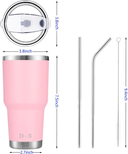 D·S 30oz Yellow Tumbler Double Wall Vacuum Insulated Travel Coffee Mug
