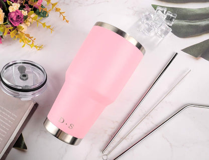 D·S 30oz Yellow Tumbler Double Wall Vacuum Insulated Travel Coffee Mug