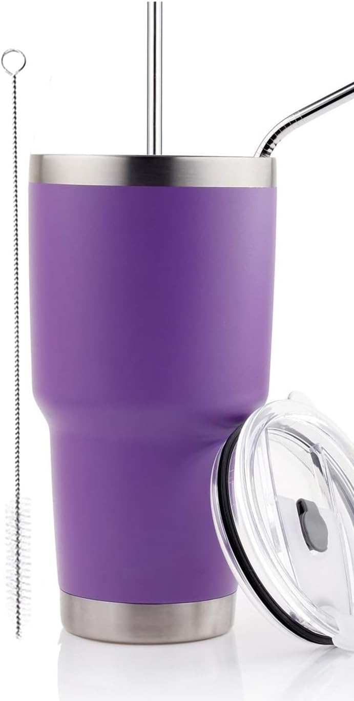 D·S 30oz Yellow Tumbler Double Wall Vacuum Insulated Travel Coffee Mug