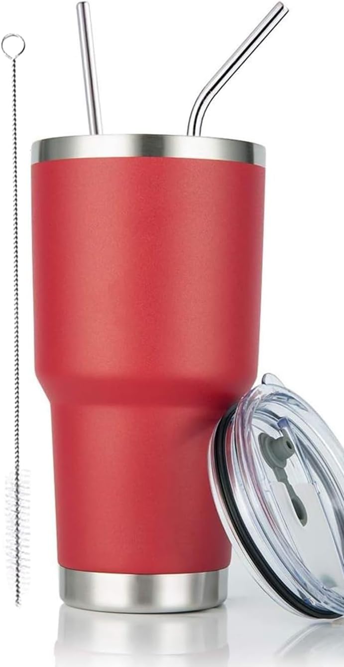 D·S 30oz Yellow Tumbler Double Wall Vacuum Insulated Travel Coffee Mug