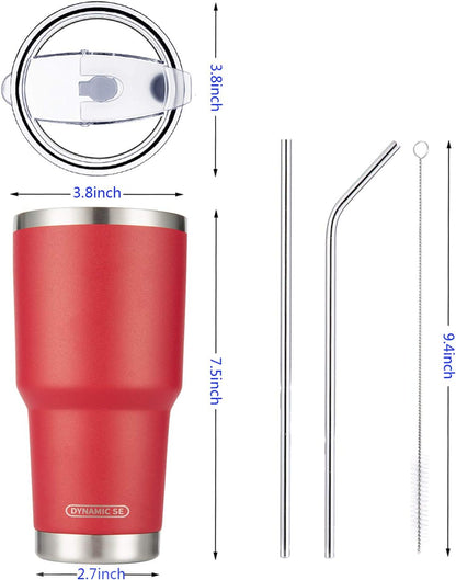D·S 30oz Yellow Tumbler Double Wall Vacuum Insulated Travel Coffee Mug