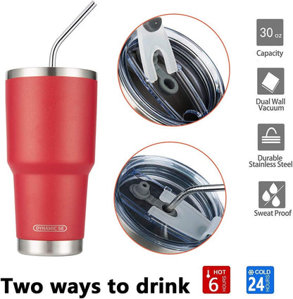 D·S 30oz Yellow Tumbler Double Wall Vacuum Insulated Travel Coffee Mug
