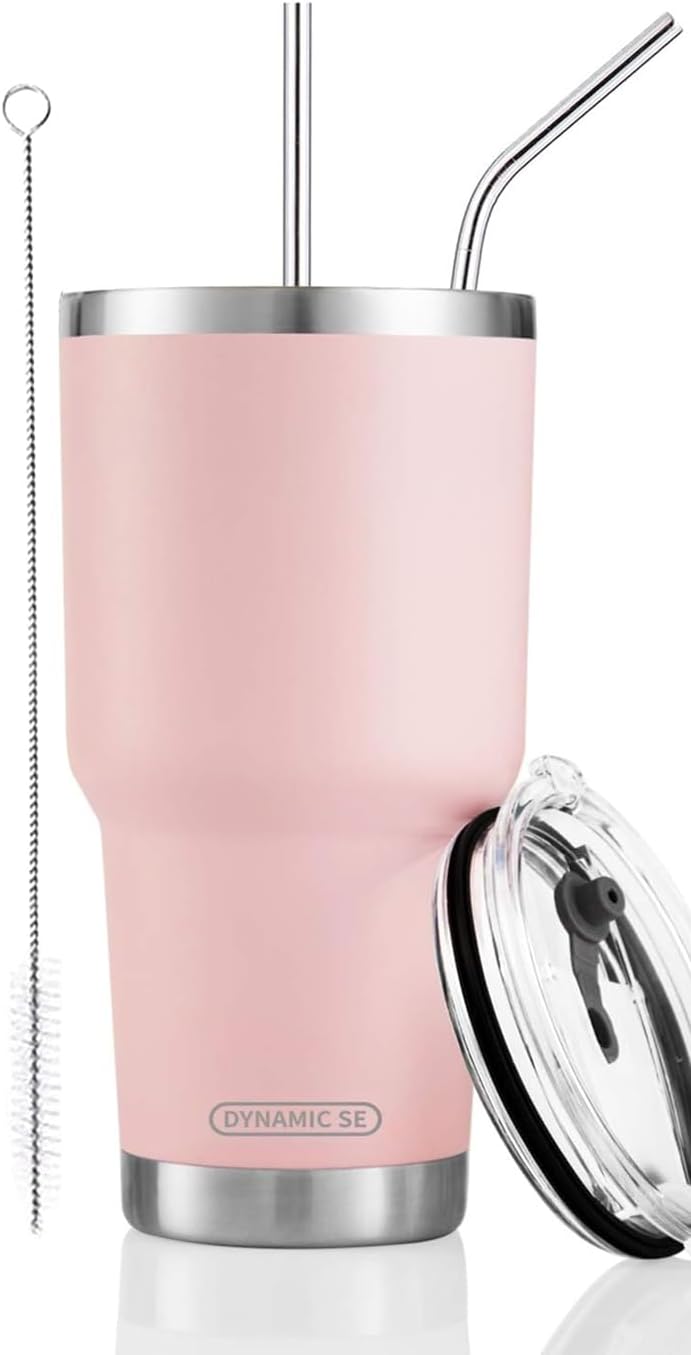 D·S 30oz Yellow Tumbler Double Wall Vacuum Insulated Travel Coffee Mug