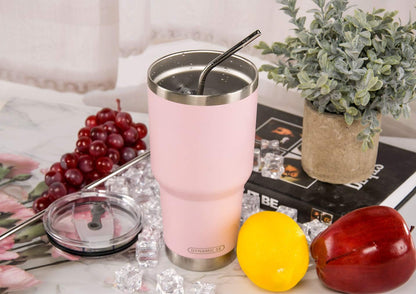 D·S 30oz Yellow Tumbler Double Wall Vacuum Insulated Travel Coffee Mug