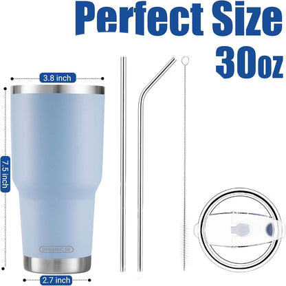 D·S 30oz Yellow Tumbler Double Wall Vacuum Insulated Travel Coffee Mug