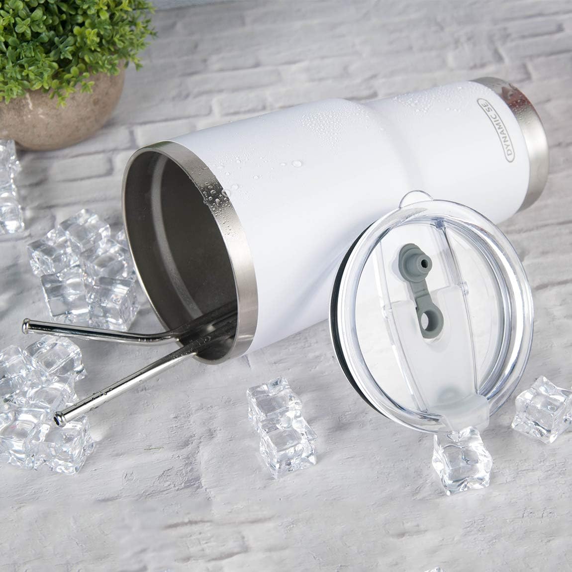 D·S 30oz Yellow Tumbler Double Wall Vacuum Insulated Travel Coffee Mug