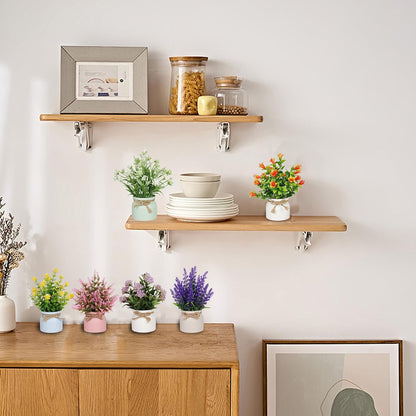 Artificial Pot Flowers Small Fake Plants Mini Potted Plants for Home Office Tabletop Decoration
