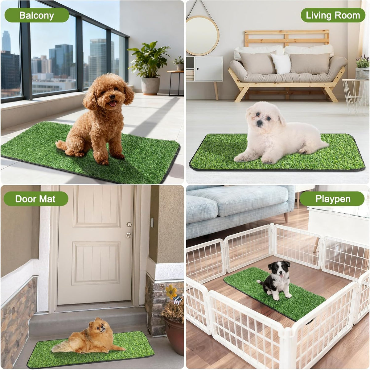 Washable Artificial Grass Mat for Dogs Pet Potty Training (15.7''*31.5'')
