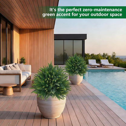 Grooy Artificial Set of 2 UV Resistant Boxwood Topiary Ball for Porch Decor