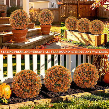 Grooy Artificial Set of 2 UV Resistant Boxwood Topiary Ball for Porch Decor