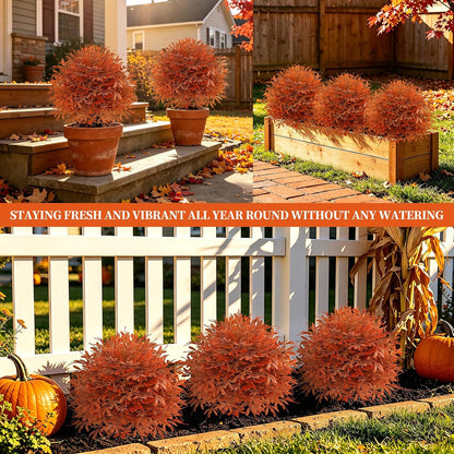 Grooy Artificial Set of 2 UV Resistant Boxwood Topiary Ball for Porch Decor