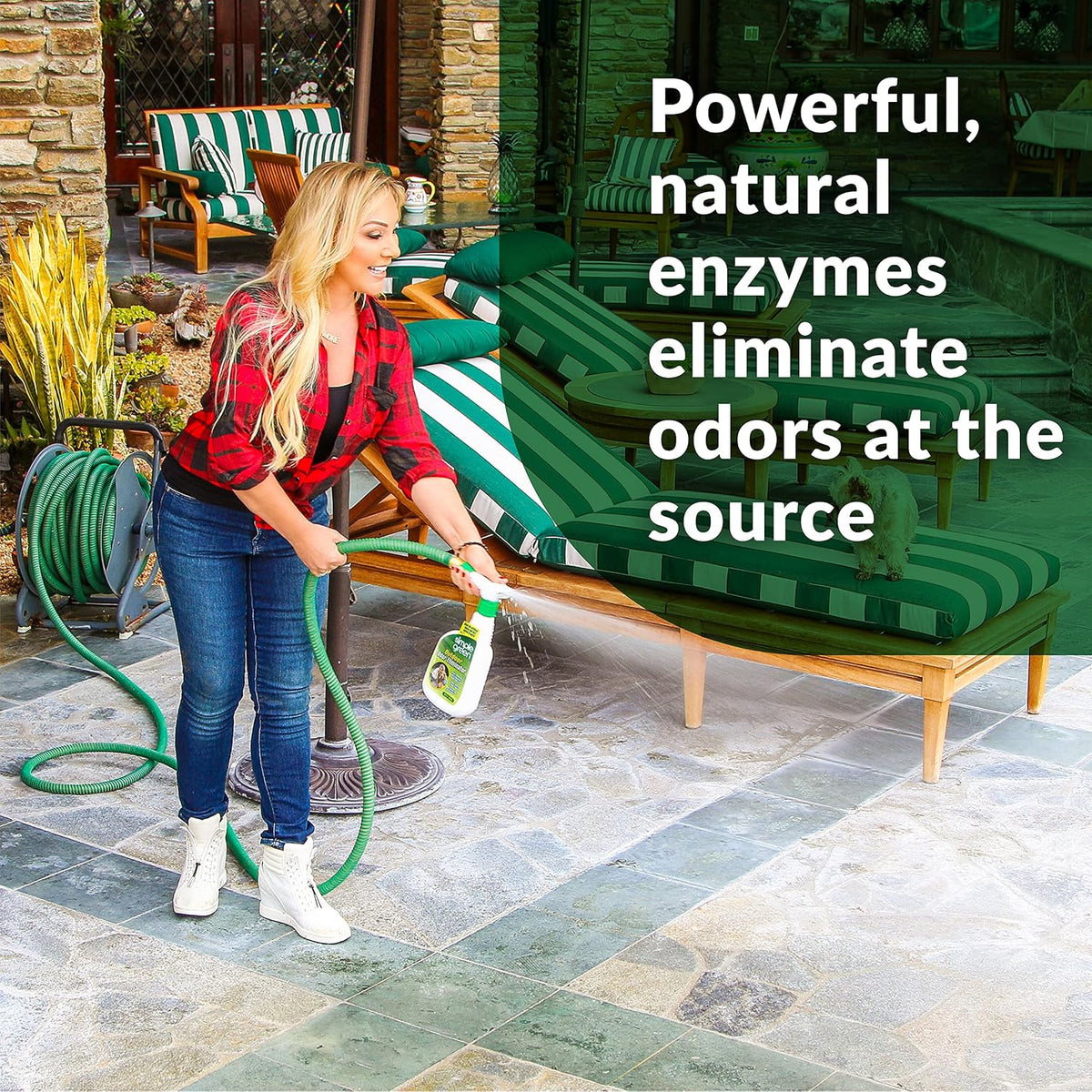 Outdoor Odor Eliminator for Pets, Dogs, 1 Gallon Refill - Ideal for Artificial Lawns & Patio, Milky White