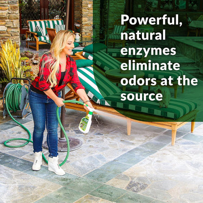 Outdoor Odor Eliminator for Pets, Dogs, 1 Gallon Refill - Ideal for Artificial Lawns & Patio, Milky White