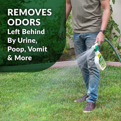 Outdoor Odor Eliminator for Pets, Dogs, 1 Gallon Refill - Ideal for Artificial Lawns & Patio, Milky White