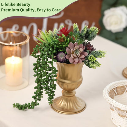 14pcs Fake Succulents Unpotted Realistic Textured Succulent Plants Mini Artificial Succulent Plants Faux, Premium Decor for DIY Crafting Home Floral Wall Garden Arrangement Office Decoration