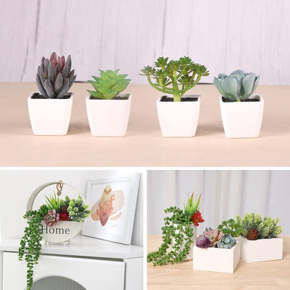 14pcs Fake Succulents Unpotted Realistic Textured Succulent Plants Mini Artificial Succulent Plants Faux, Premium Decor for DIY Crafting Home Floral Wall Garden Arrangement Office Decoration
