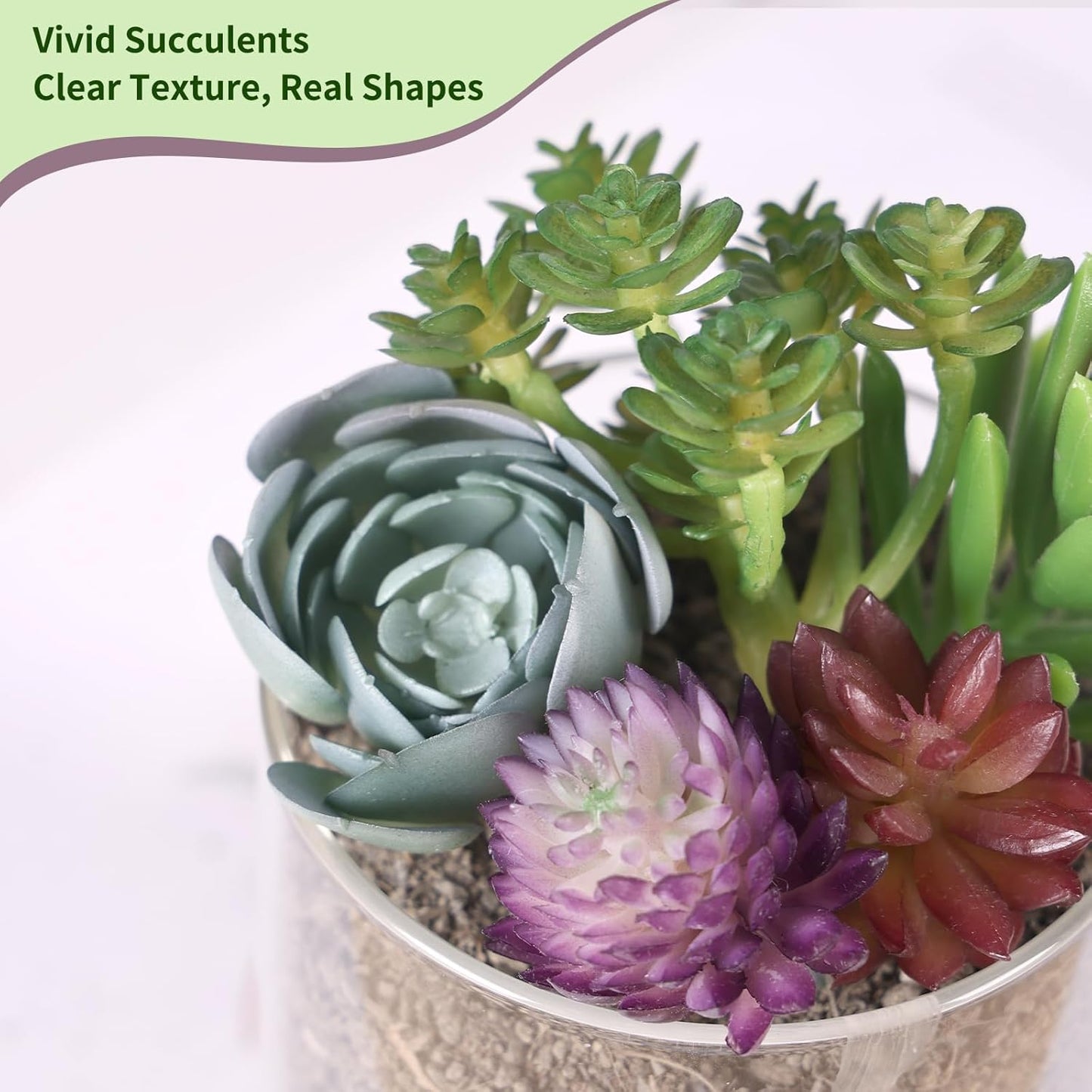 14pcs Fake Succulents Unpotted Realistic Textured Succulent Plants Mini Artificial Succulent Plants Faux, Premium Decor for DIY Crafting Home Floral Wall Garden Arrangement Office Decoration