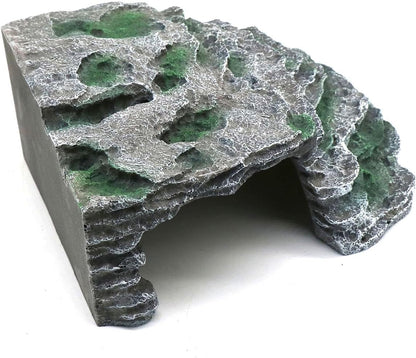 Turtle Basking Platform Shale Scape Step Ledge, Reptile Cave Hideout Turtle Tank Accessories Decorations, Great for Reptiles, Amphibians, Leopard Gecko, Bearded Dragons, Lizard, Frogs
