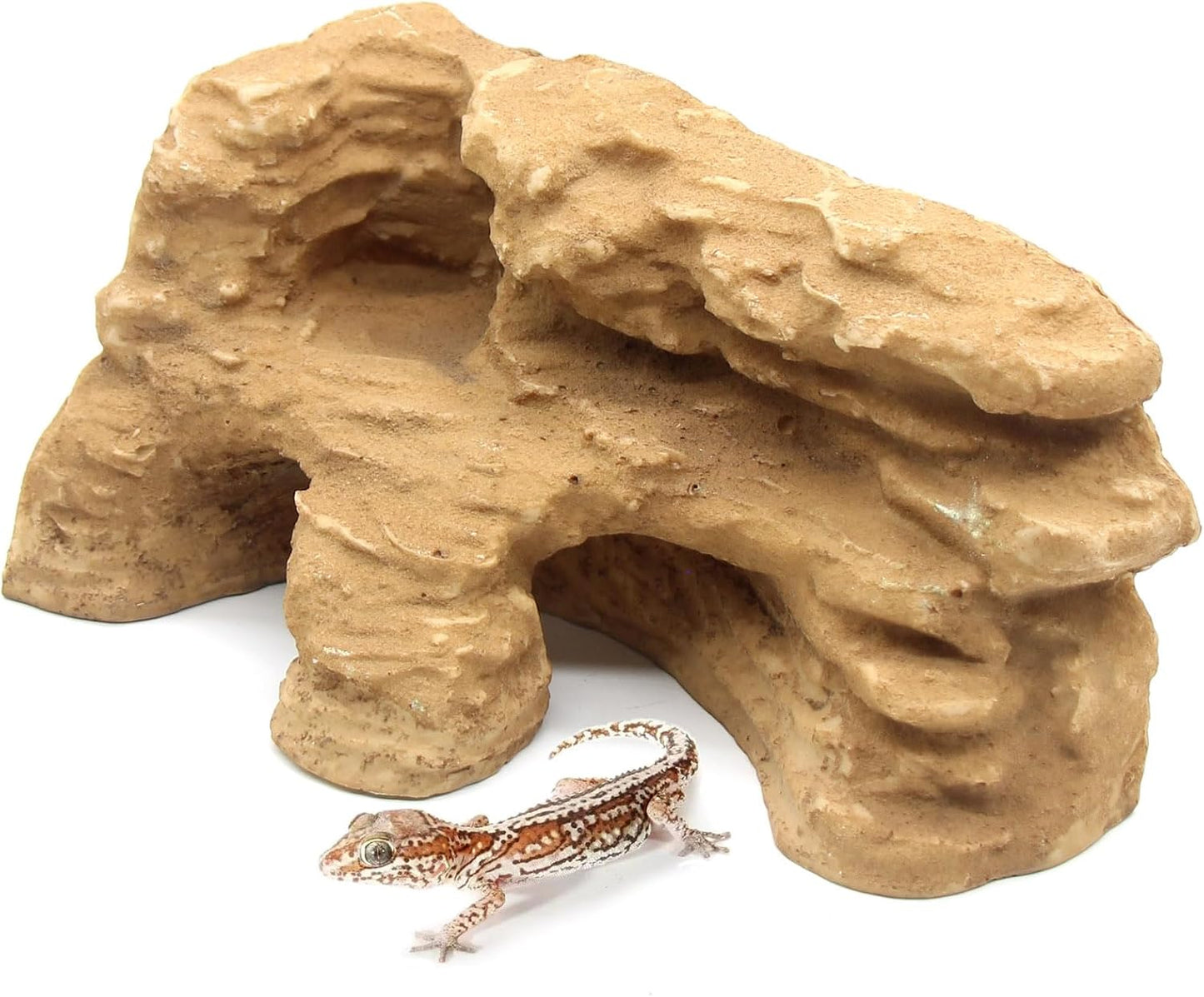Turtle Basking Platform Shale Scape Step Ledge, Reptile Cave Hideout Turtle Tank Accessories Decorations, Great for Reptiles, Amphibians, Leopard Gecko, Bearded Dragons, Lizard, Frogs