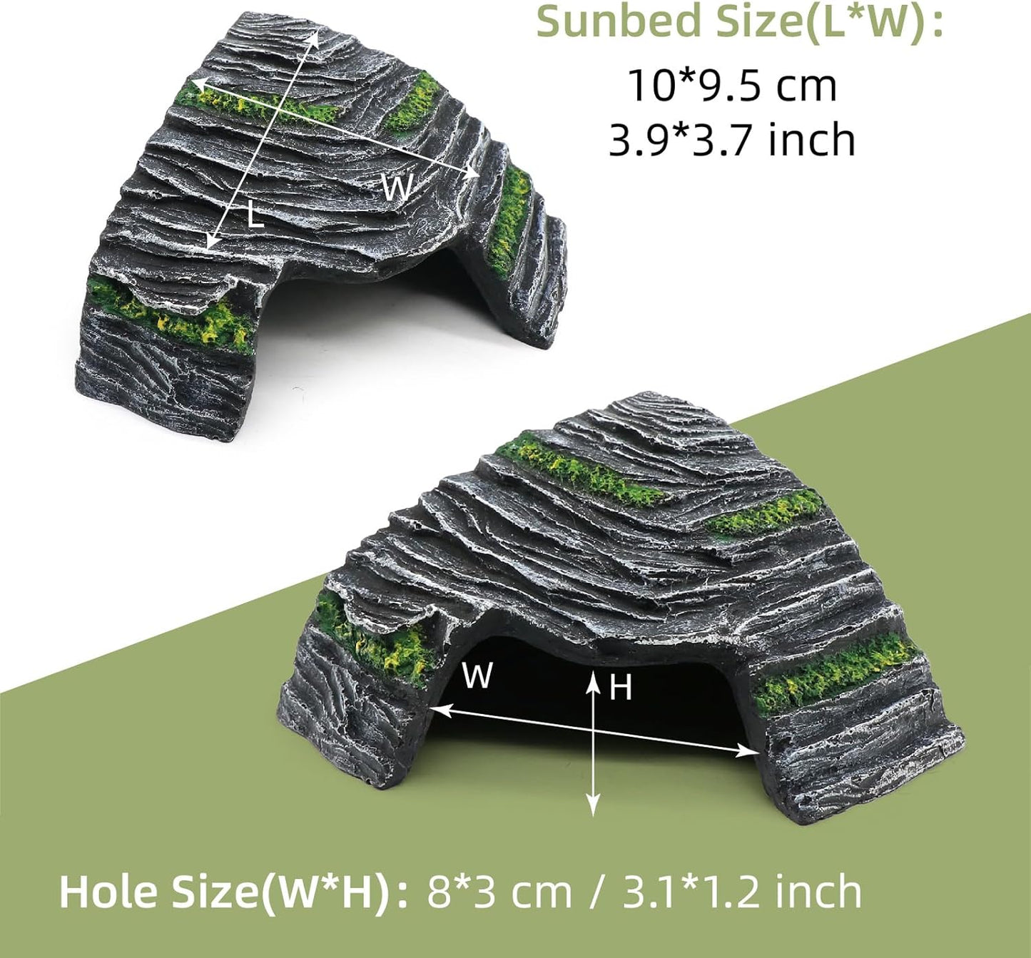 Turtle Basking Platform Shale Scape Step Ledge, Reptile Cave Hideout Turtle Tank Accessories Decorations, Great for Reptiles, Amphibians, Leopard Gecko, Bearded Dragons, Lizard, Frogs